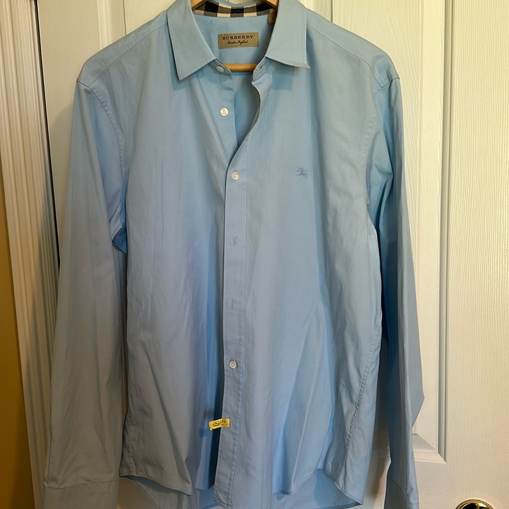 Burberry, London, England, extra large dress shirt, light blue